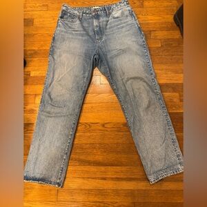 Madewell Blue Curvy 90’s straight jeans